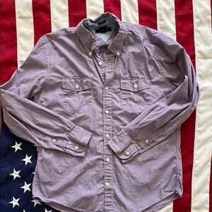Men's Purple Button-Down Shirt